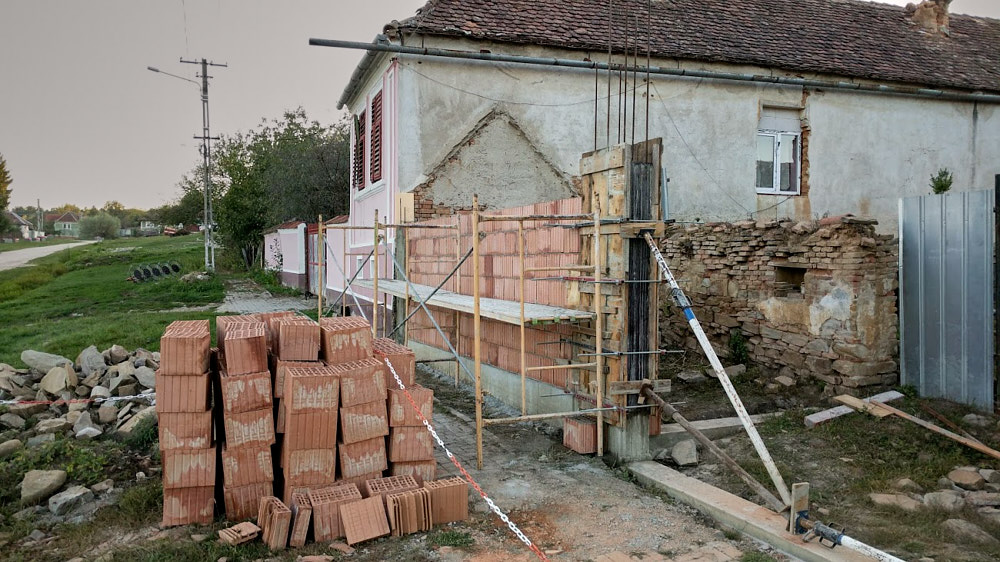 Außenmauer fertig Außenmauer fertig