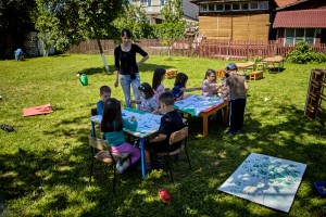 Malgruppe im Kindergarten