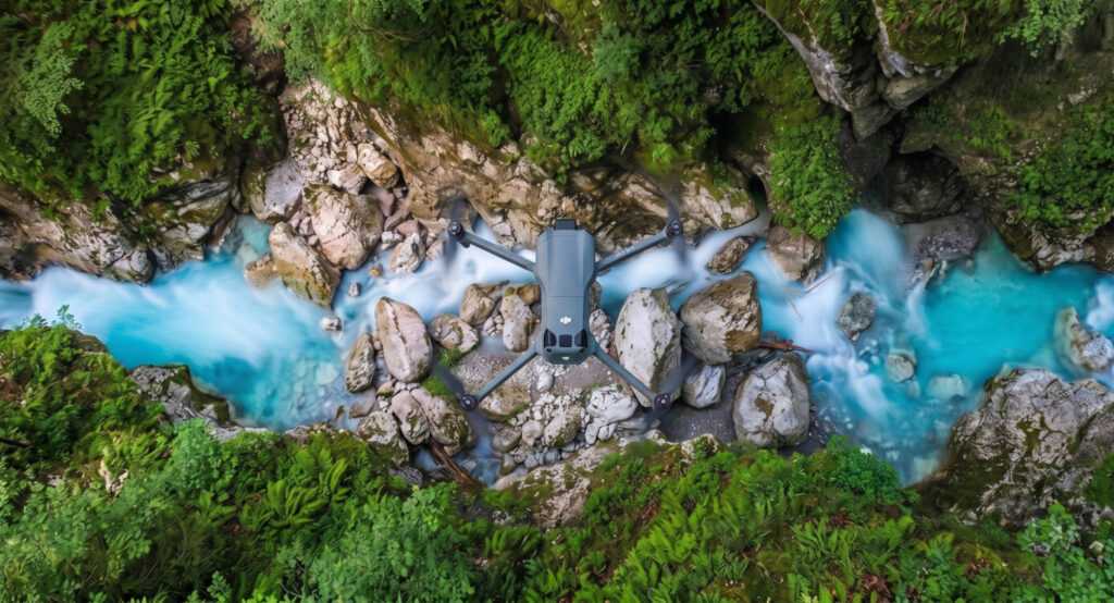 Drohnen-Langzeitbelichtung ohne ND-Filter Vorbereitung Schwebeflug